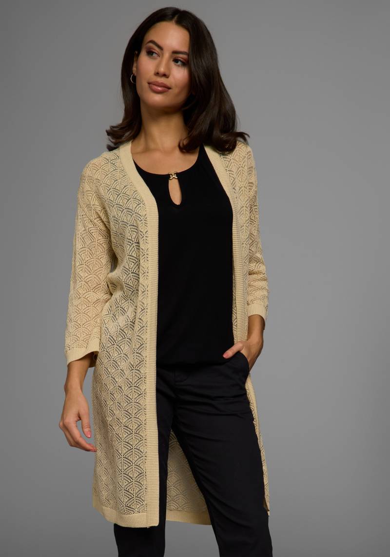 Laura Scott Longstrickjacke, mit sommerlichem Ajourmuster - NEUE KOLLEKTION von Laura Scott