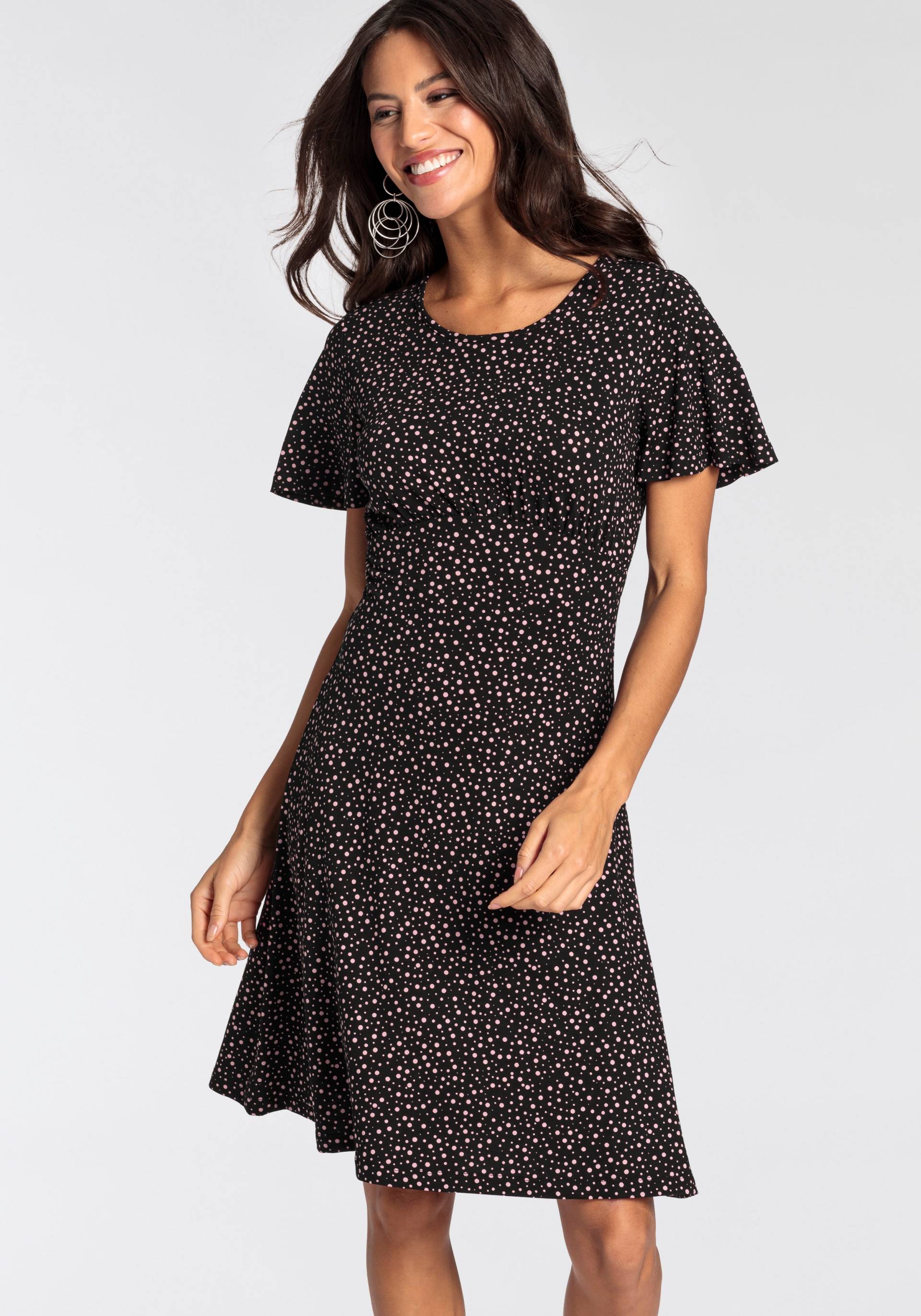Laura Scott Jerseykleid, kurzes Kleid, femininer Look, aus Single-Jerseystoff, halbarm von Laura Scott