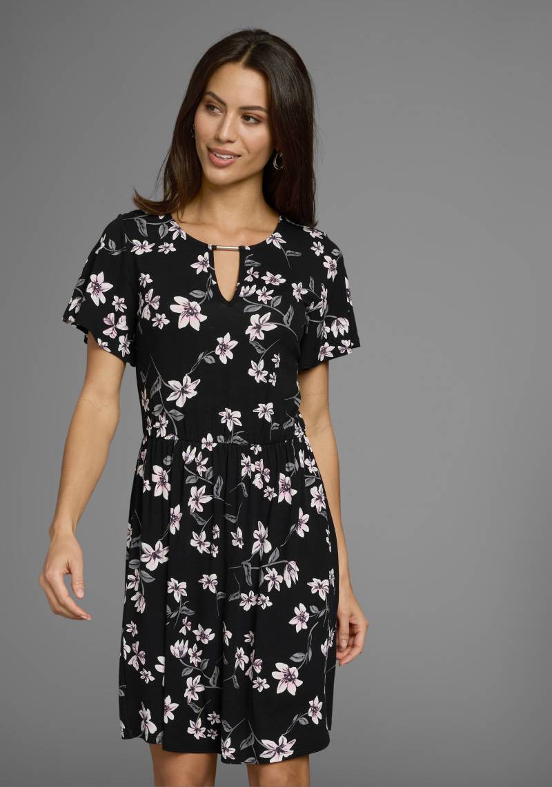 Laura Scott Jerseykleid, mit V-Auschnitt, Flügelärmeln & elastischem Bund - NEUE KOLLEKTION von Laura Scott