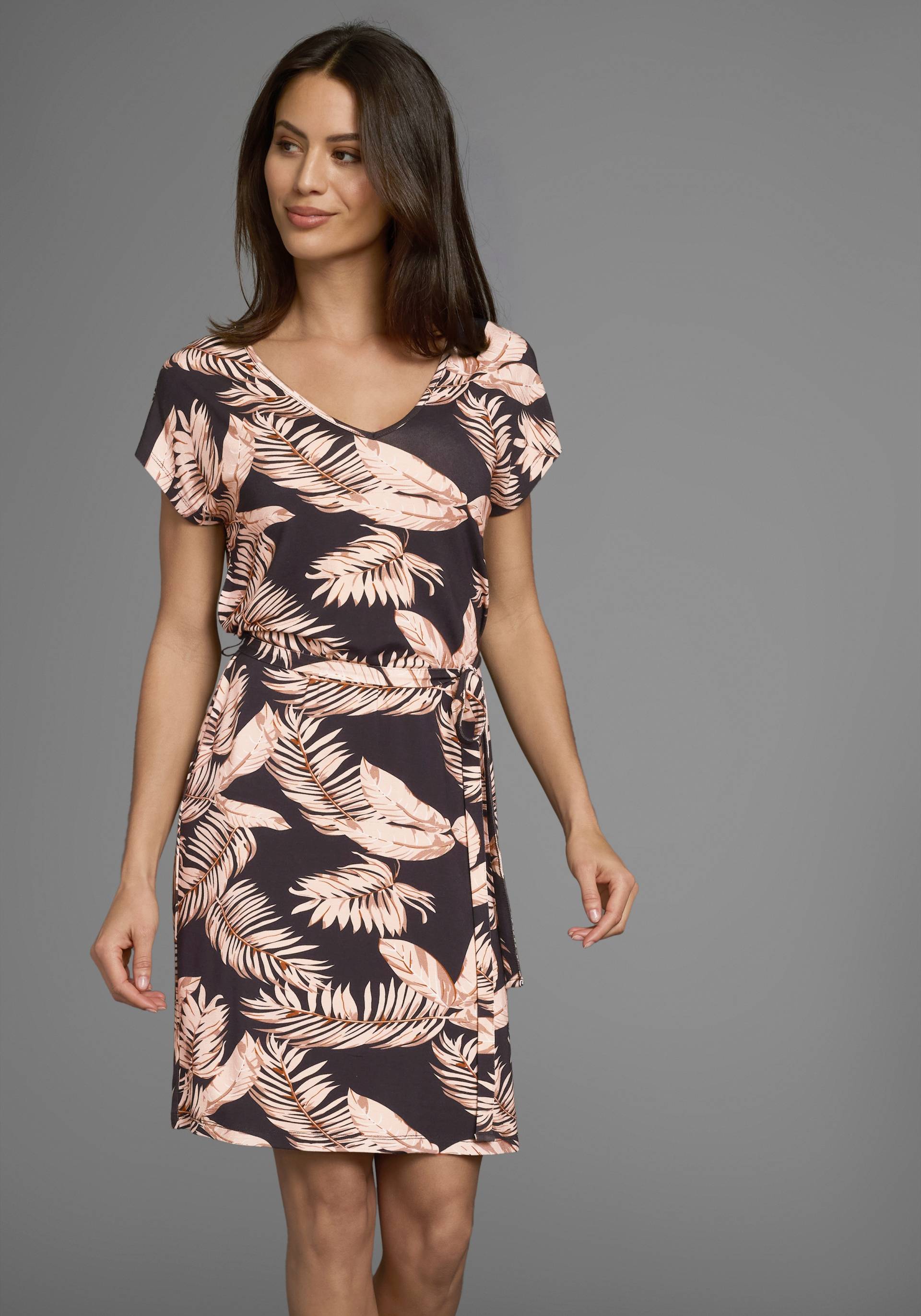 Laura Scott Sommerkleid, mit sommerlichem Alloverdruck, inkl. Bindeband - NEUE KOLLEKTION von Laura Scott