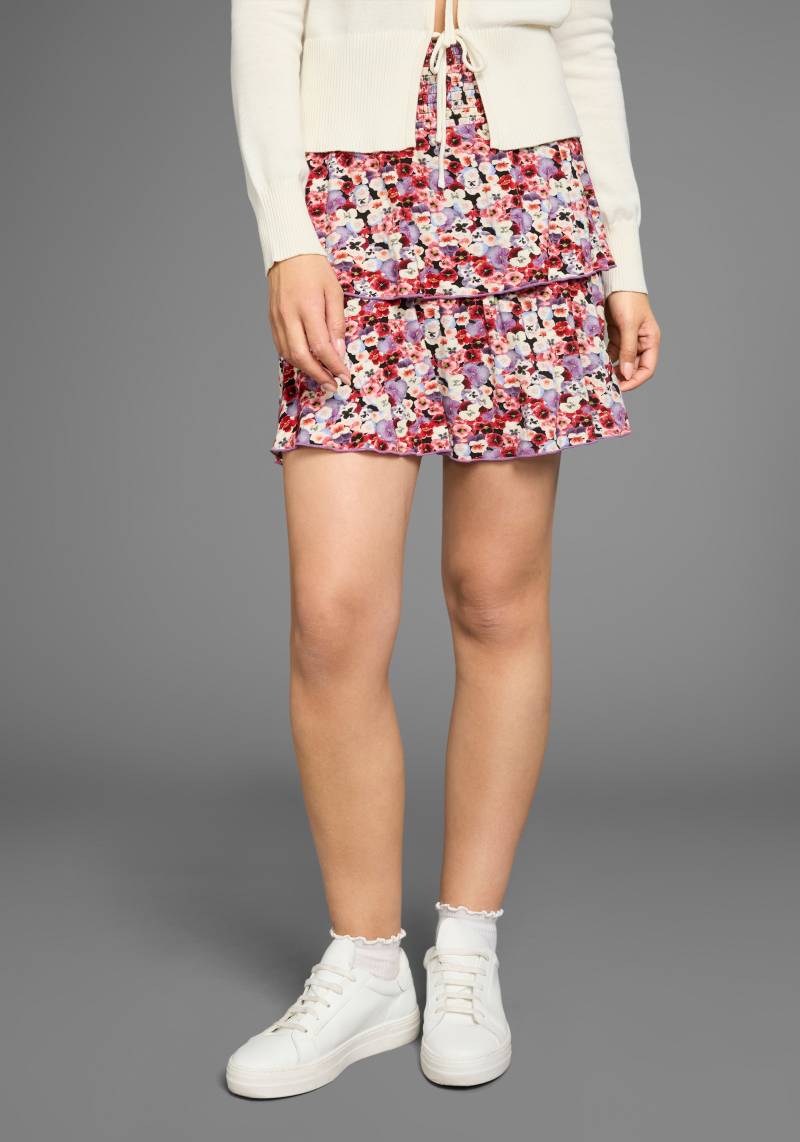 Laura Scott Jerseyrock, in Stufenform mit sommerlichem Blumenprint von Laura Scott