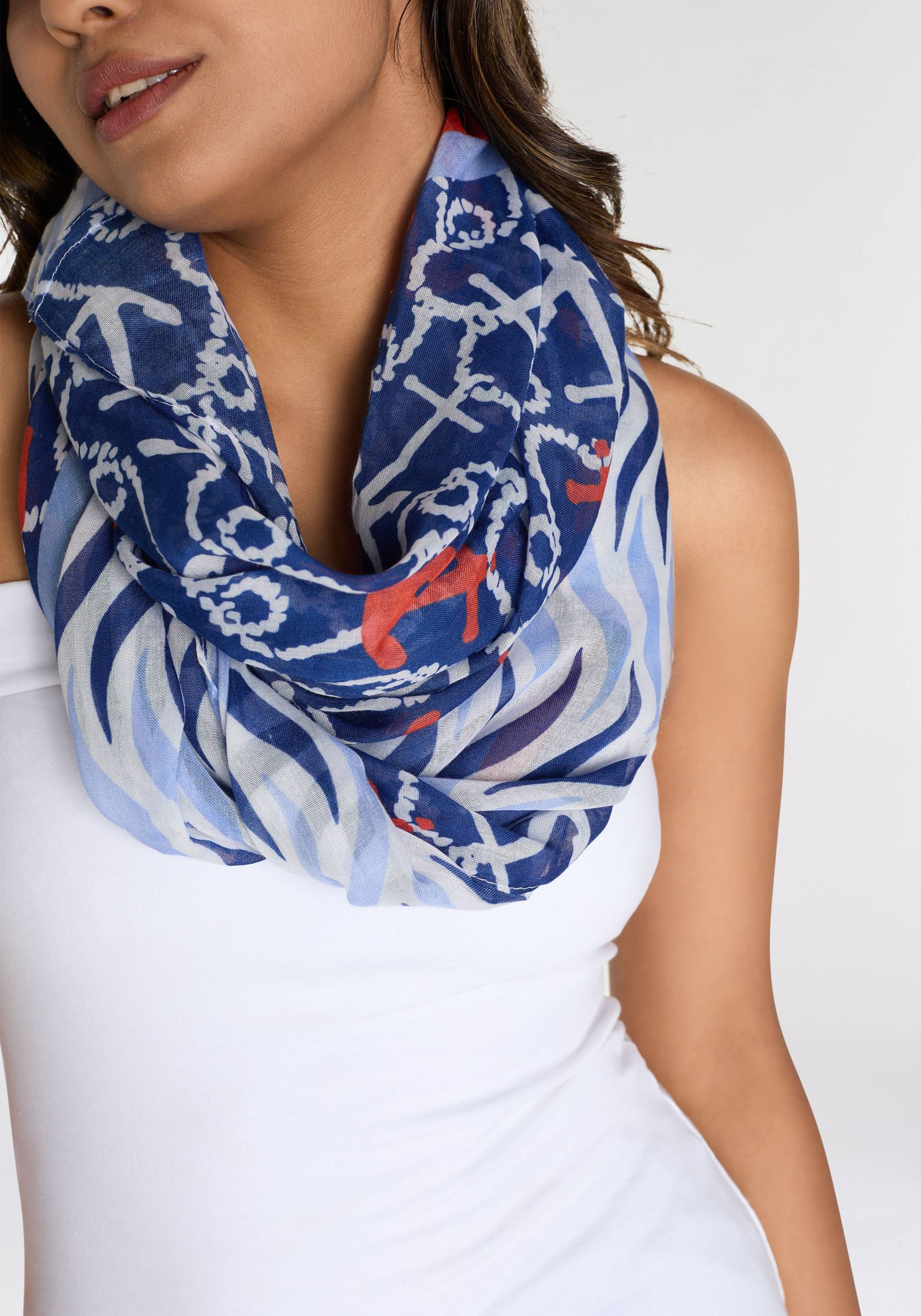 Laura Scott Loop, Sommer Schal im maritimen Design von Laura Scott