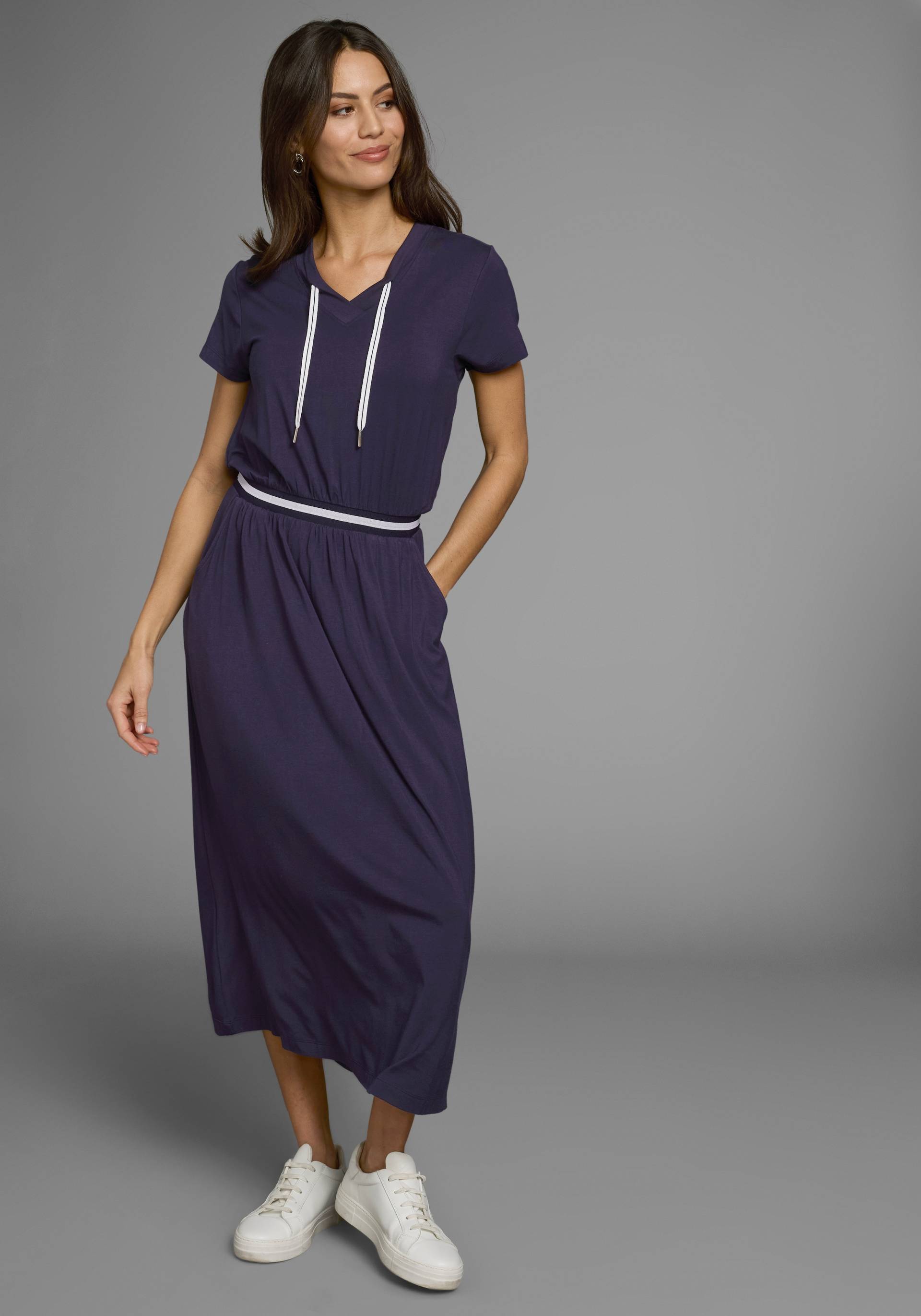Laura Scott Sommerkleid, mit Rippeneinsatz am Bund mit Kontraststreifen - NEUE KOLLEKTION von Laura Scott