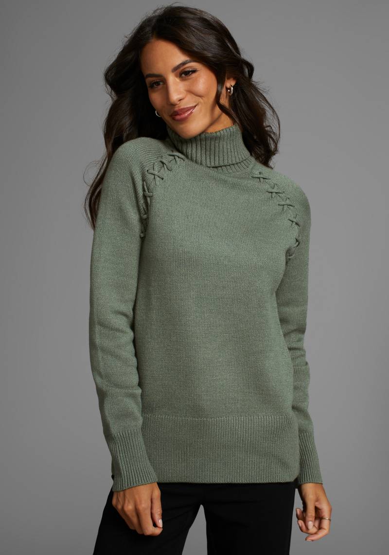 Laura Scott Rollkragenpullover, mit Flechtdetail von Laura Scott