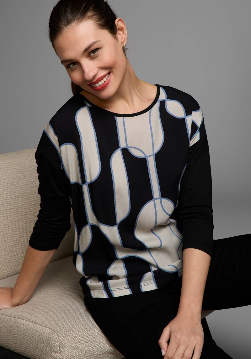 Laura Scott Shirtbluse, mit Grafik-Print im Materialmix - NEUE KOLLEKTION von Laura Scott