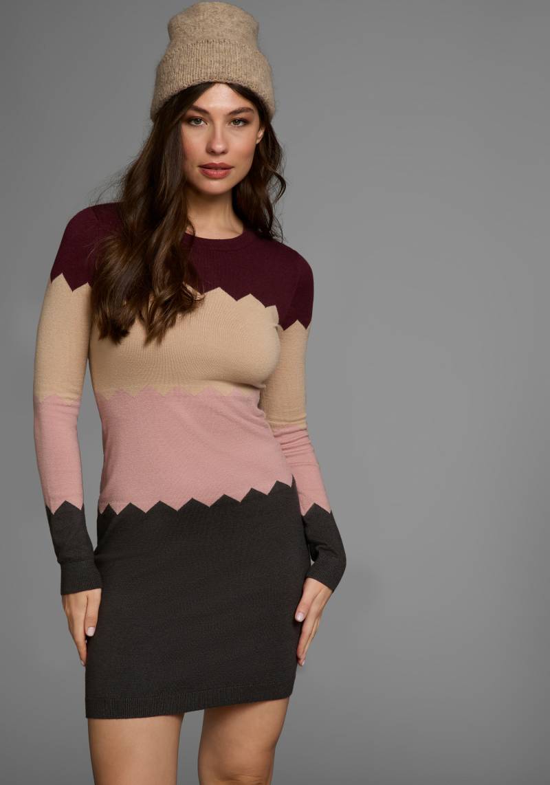 Laura Scott Strickkleid, kurzes Kleid, figurbetont, aus Strickstoff, langärmlig von Laura Scott