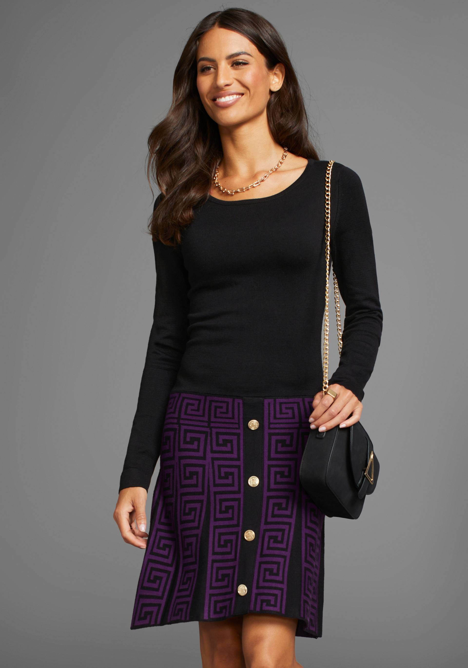 Laura Scott Strickkleid, mit edlen Zierknöpfen Laura Scott Strickkleid, mit edlen Zierknöpfen von Laura Scott