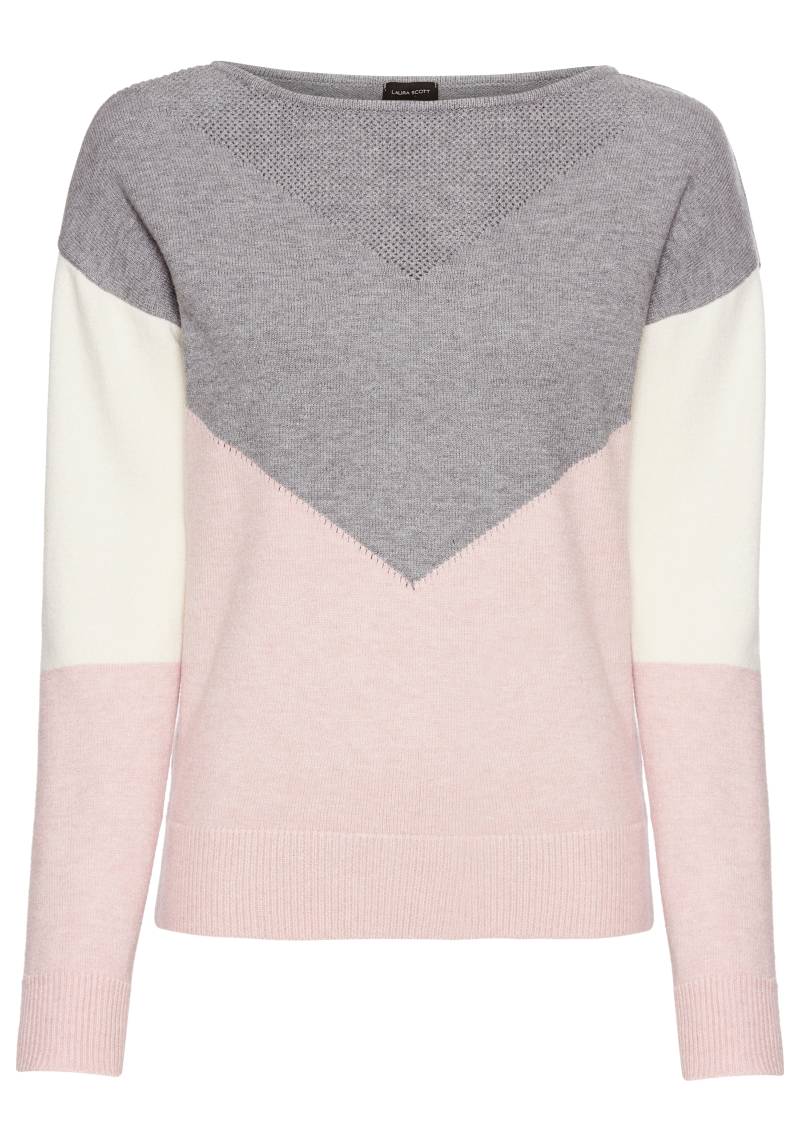 Laura Scott Strickpullover, mit Ajour-V-Muster von Laura Scott