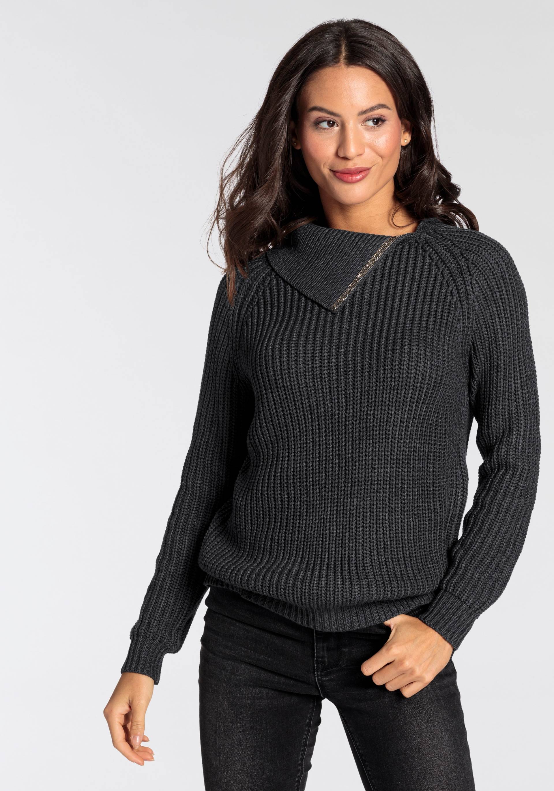Laura Scott Strickpullover, mit elegantem Glitzerdetail von Laura Scott