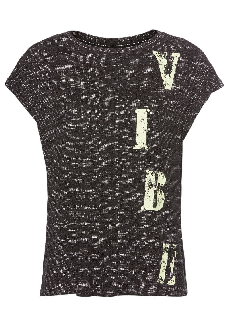 Laura Scott T-Shirt, in besonderer Melange-Optik mit Schriftzug - NEUE KOLLEKTION von Laura Scott