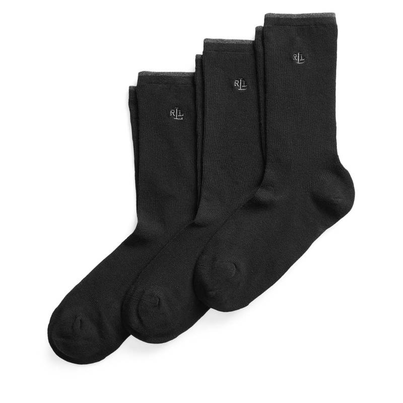 3er-Set hohe Damensocken LAUREN RALPH LAUREN 454825133001 Schwarz von Lauren Ralph Lauren