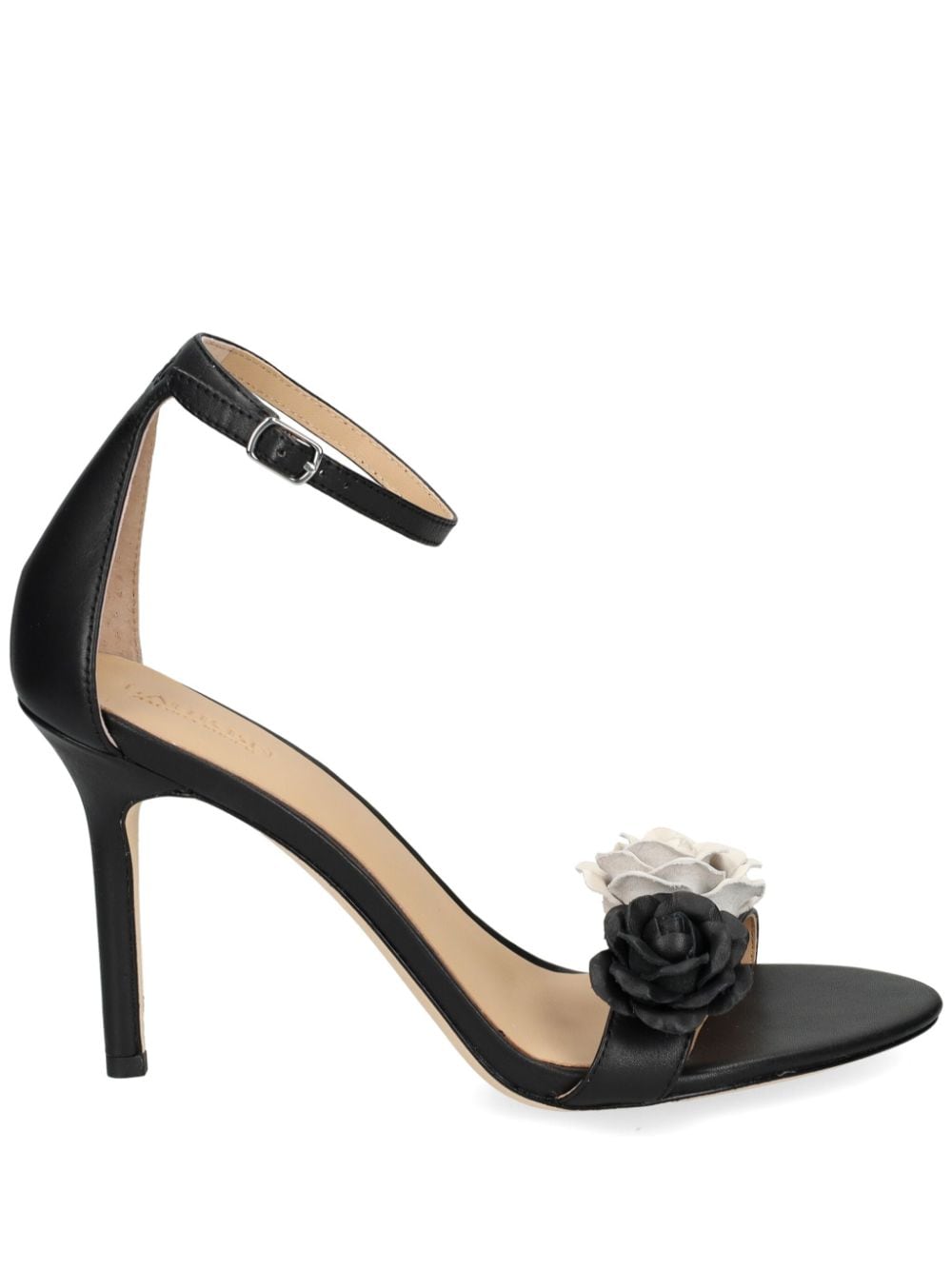 Lauren Ralph Lauren Allie 90mm floral-appliqué sandals - Black von Lauren Ralph Lauren