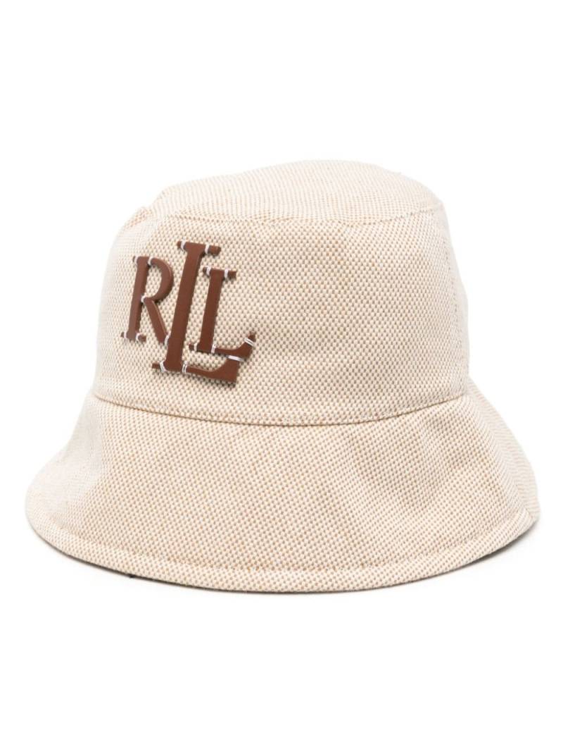 Lauren Ralph Lauren Cross cotton bucket hat - Neutrals von Lauren Ralph Lauren