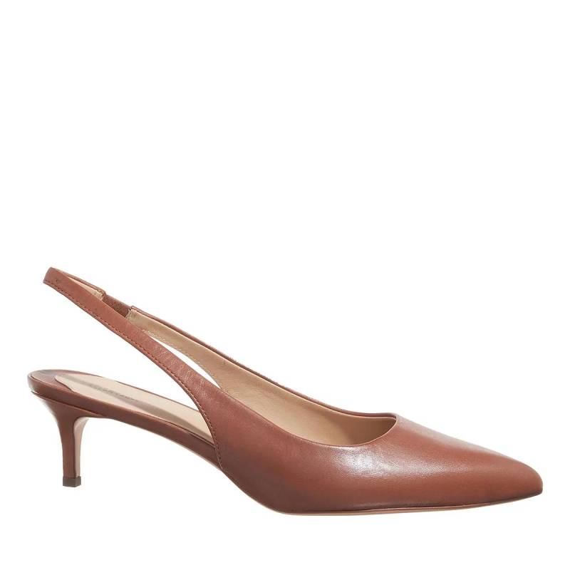 Lauren Ralph Lauren Sandaletten mit Absatz - Lolah Ii-Pumps-Slingback - Gr. 38,5 (EU) - in Cognacbraun - für Damen von Lauren Ralph Lauren