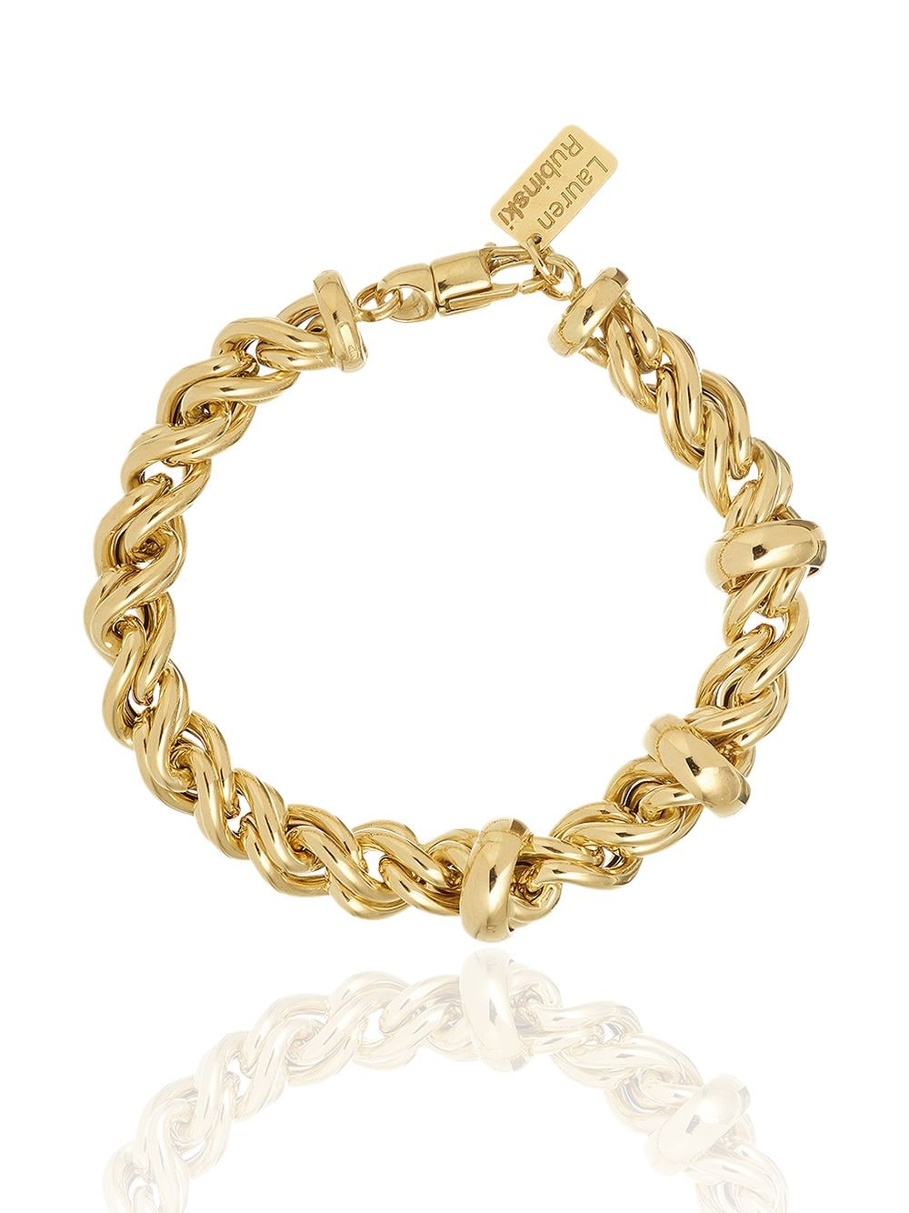 Lauren Rubinski 14kt yellow gold rope-chain bracelet von Lauren Rubinski