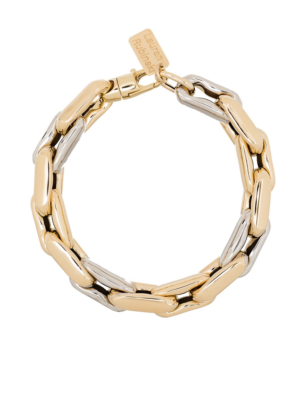 Lauren Rubinski 14kt gold two-tone chain-link bracelet von Lauren Rubinski