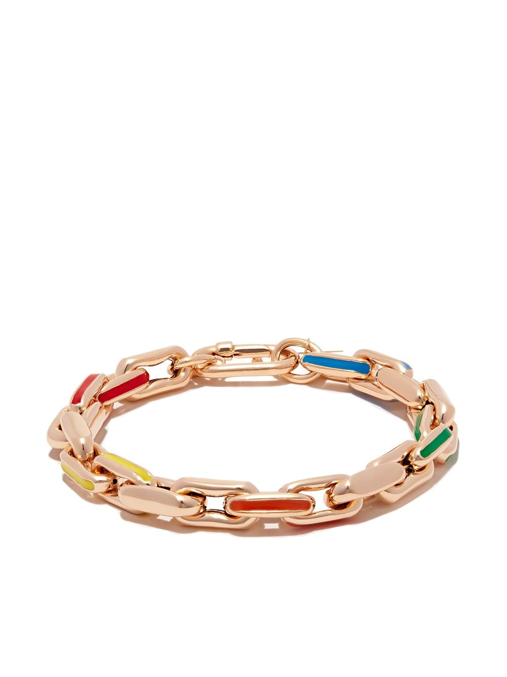 Lauren Rubinski 14kt yellow gold Rainbow enamel bracelet von Lauren Rubinski