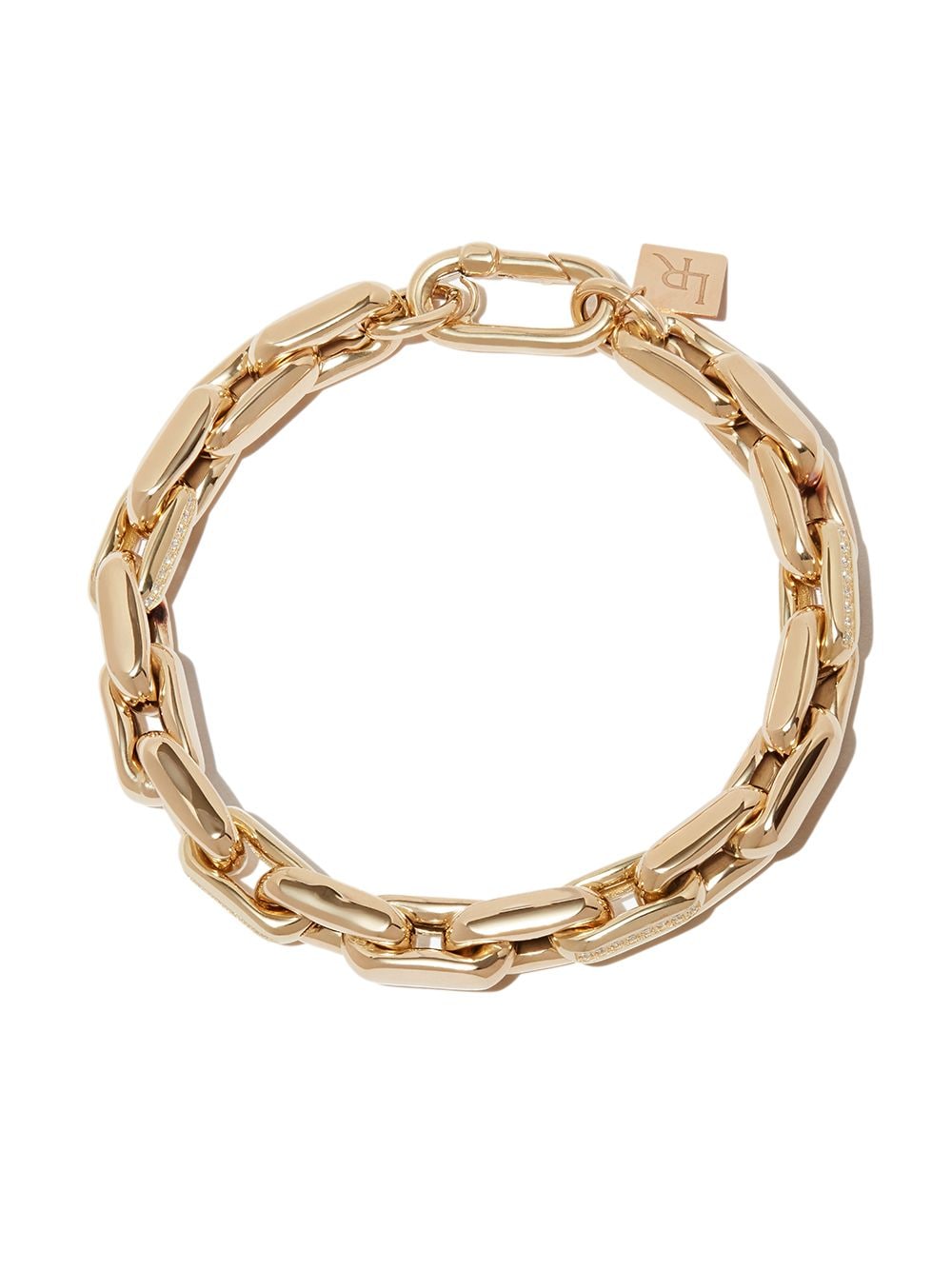 Lauren Rubinski 14kt yellow gold diamond chain-link bracelet von Lauren Rubinski