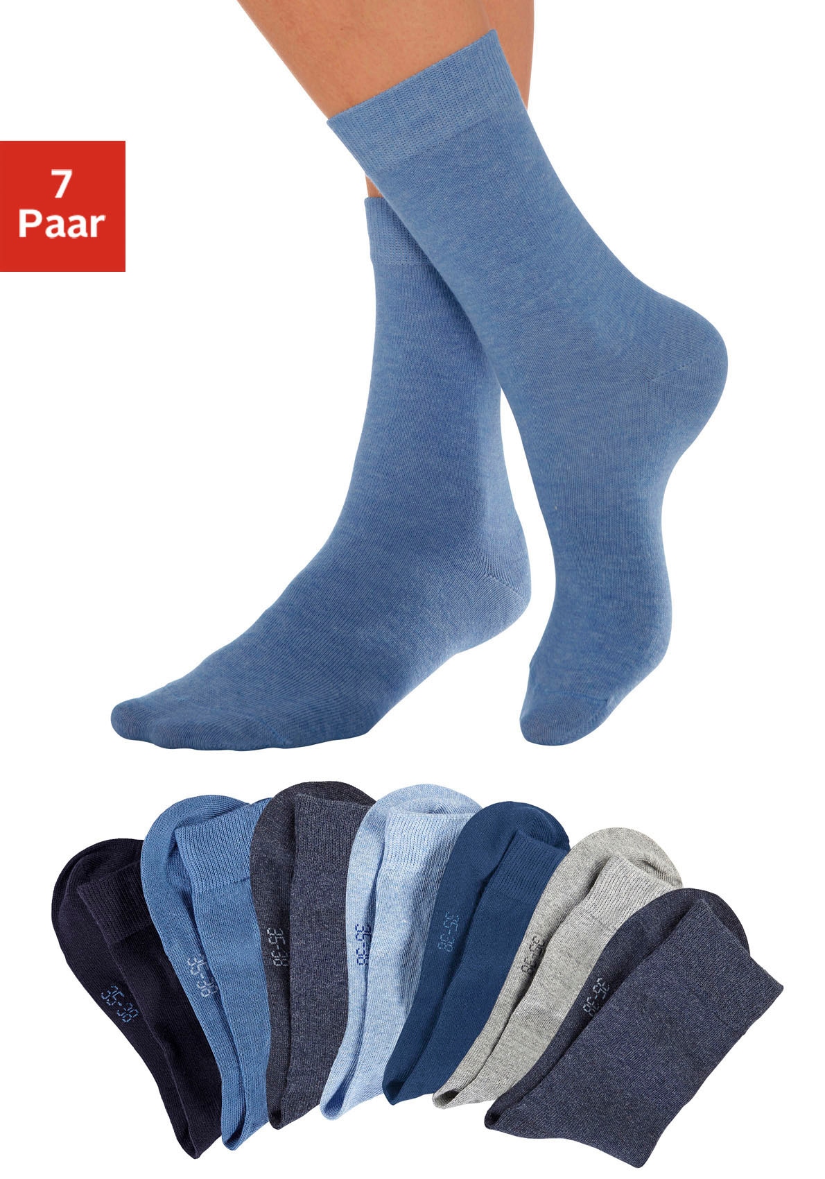 Lavana Basicsocken, (Set, 7 Paar) von Lavana