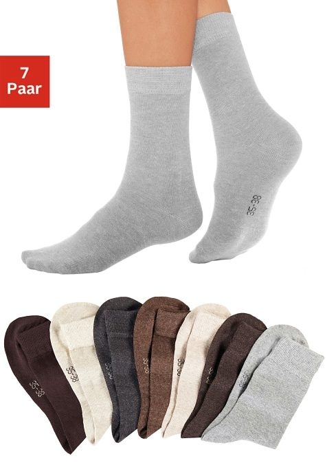 Lavana Basicsocken, (Set, 7 Paar) von Lavana