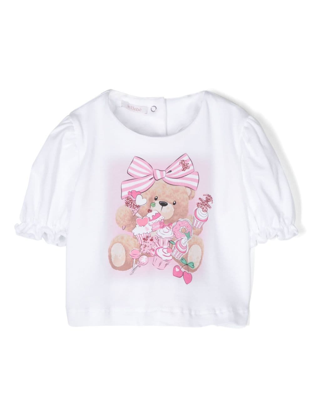 Le Bebé Enfant bear-print T-shirt - White