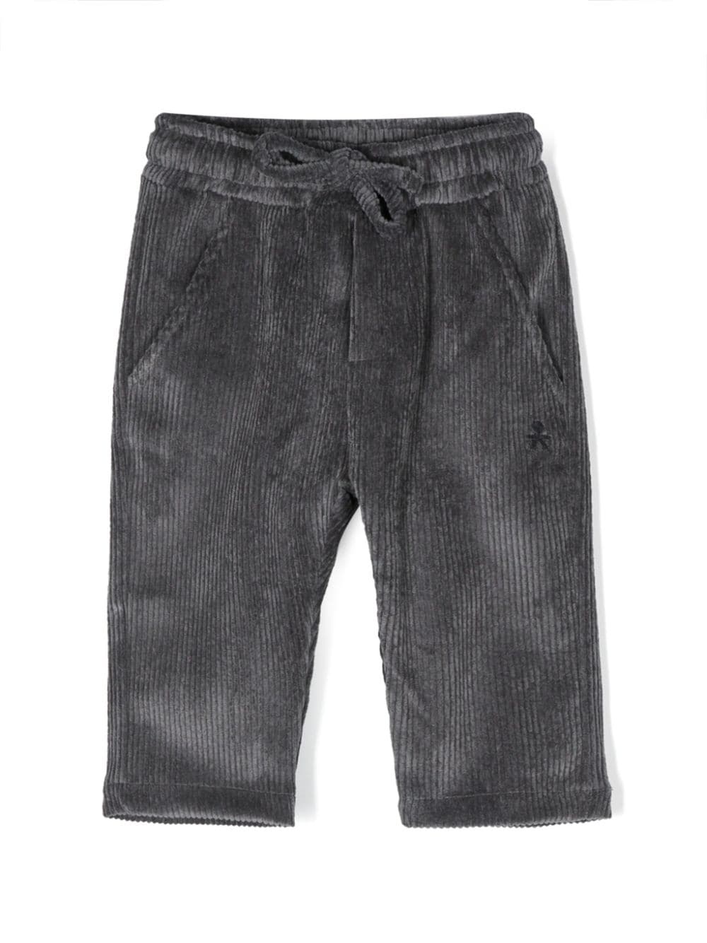 Le Bebé Enfant drawstring-waist corduroy trousers - Grey von Le Bebé Enfant