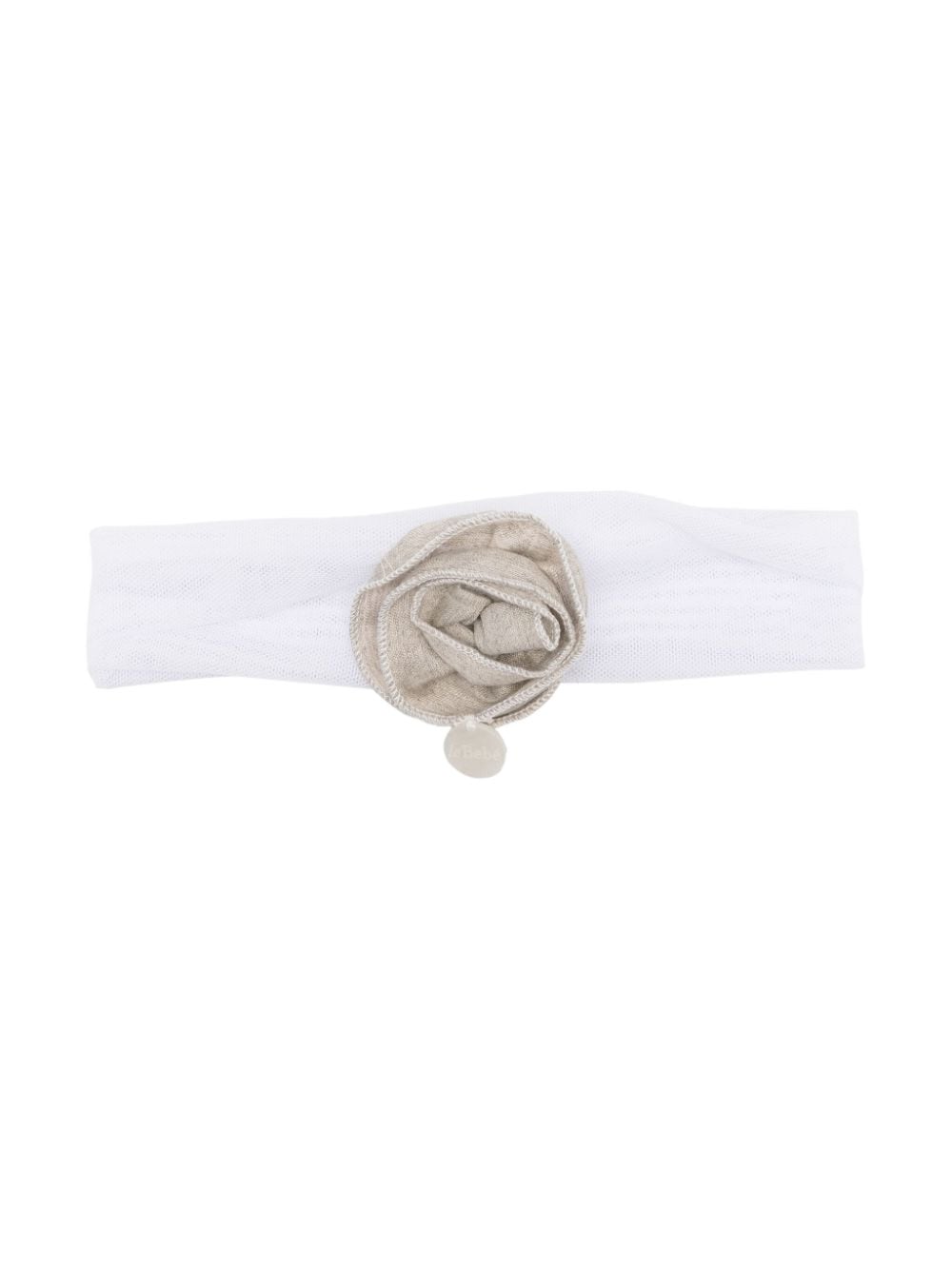 Le Bebé Enfant floral-appliqué headband - Neutrals von Le Bebé Enfant