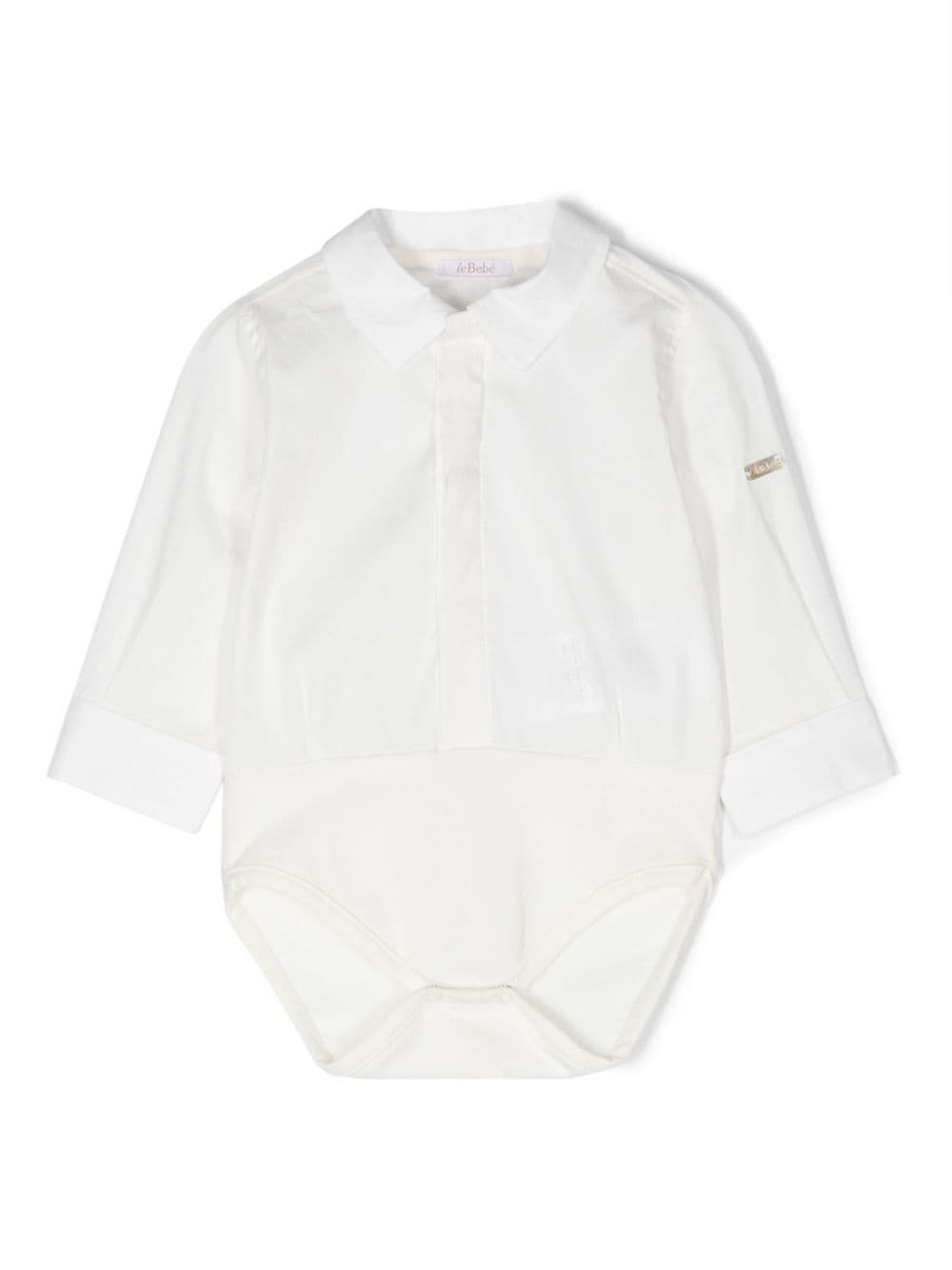 Le Bebé Enfant long-sleeve cotton-blend bodysuit - White von Le Bebé Enfant