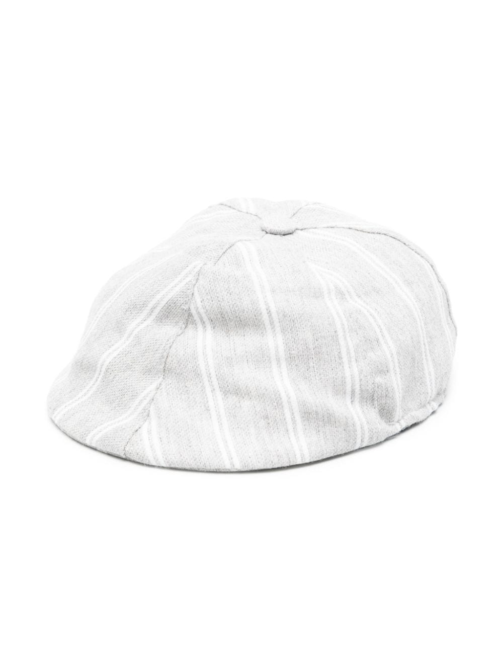 Le Bebé Enfant stripe-print beret - Grey von Le Bebé Enfant