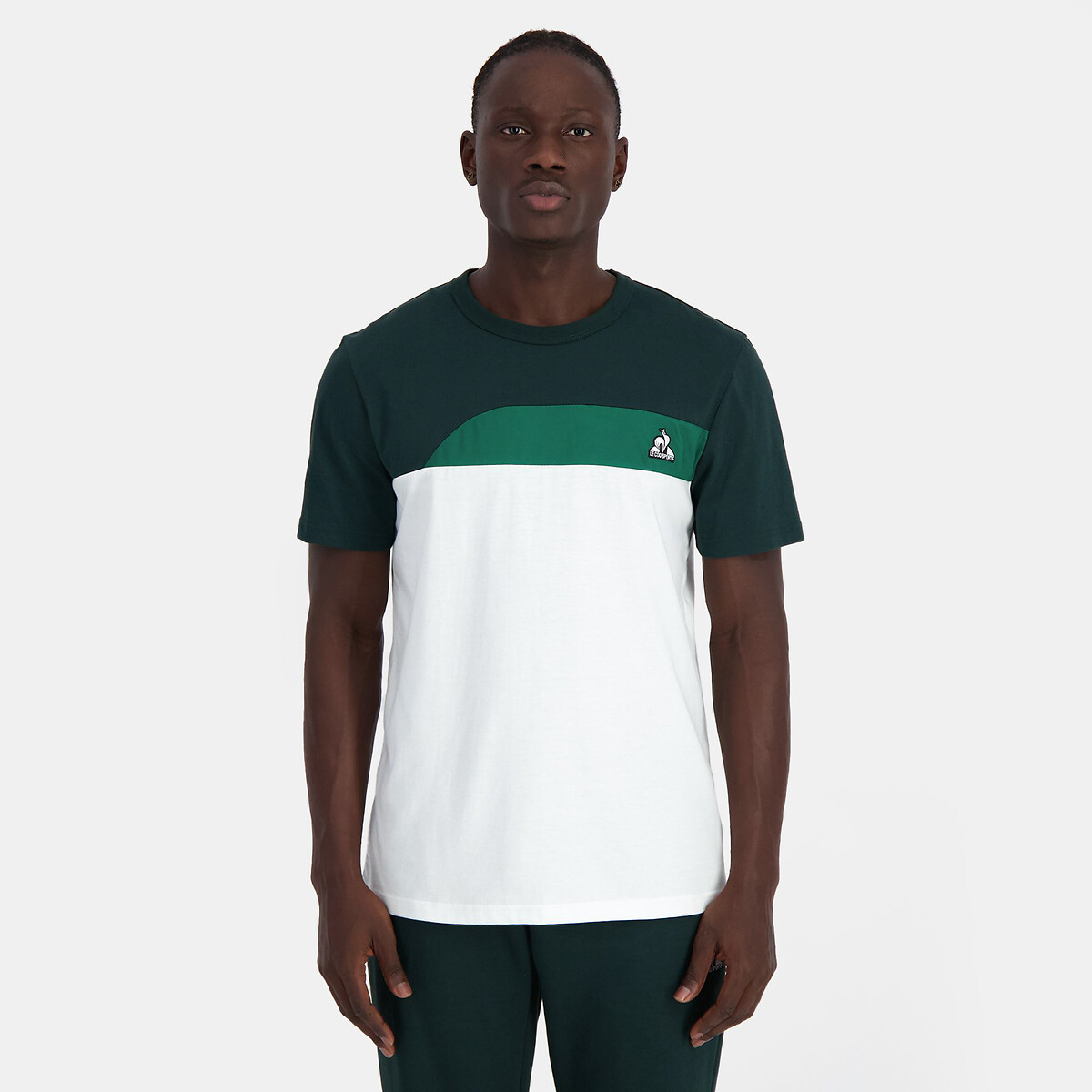 T-Shirt, Colorblock-Design von Le Coq Sportif