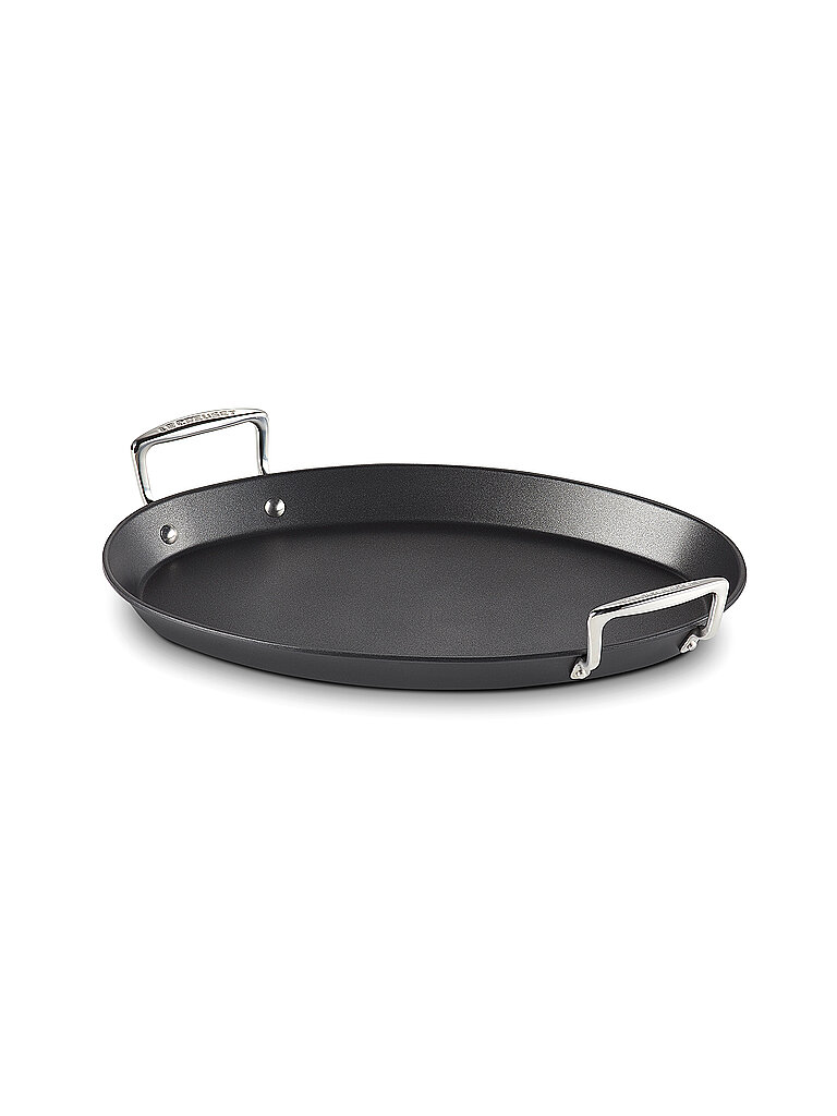 LE CREUSET Aluminium-Antihaft ovale Pfanne 40cm Schwarz schwarz