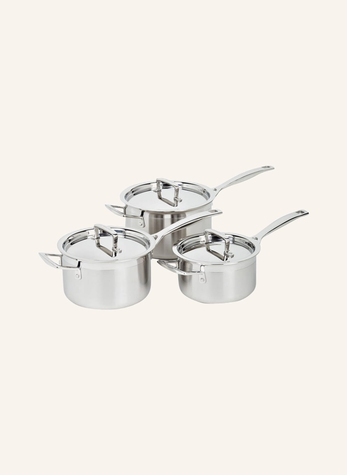 Le Creuset 3-Tlg.Topf-Set 3-Ply-Plus silber Le Creuset 3-Tlg.Topf-Set 3-Ply-Plus silber von Le Creuset