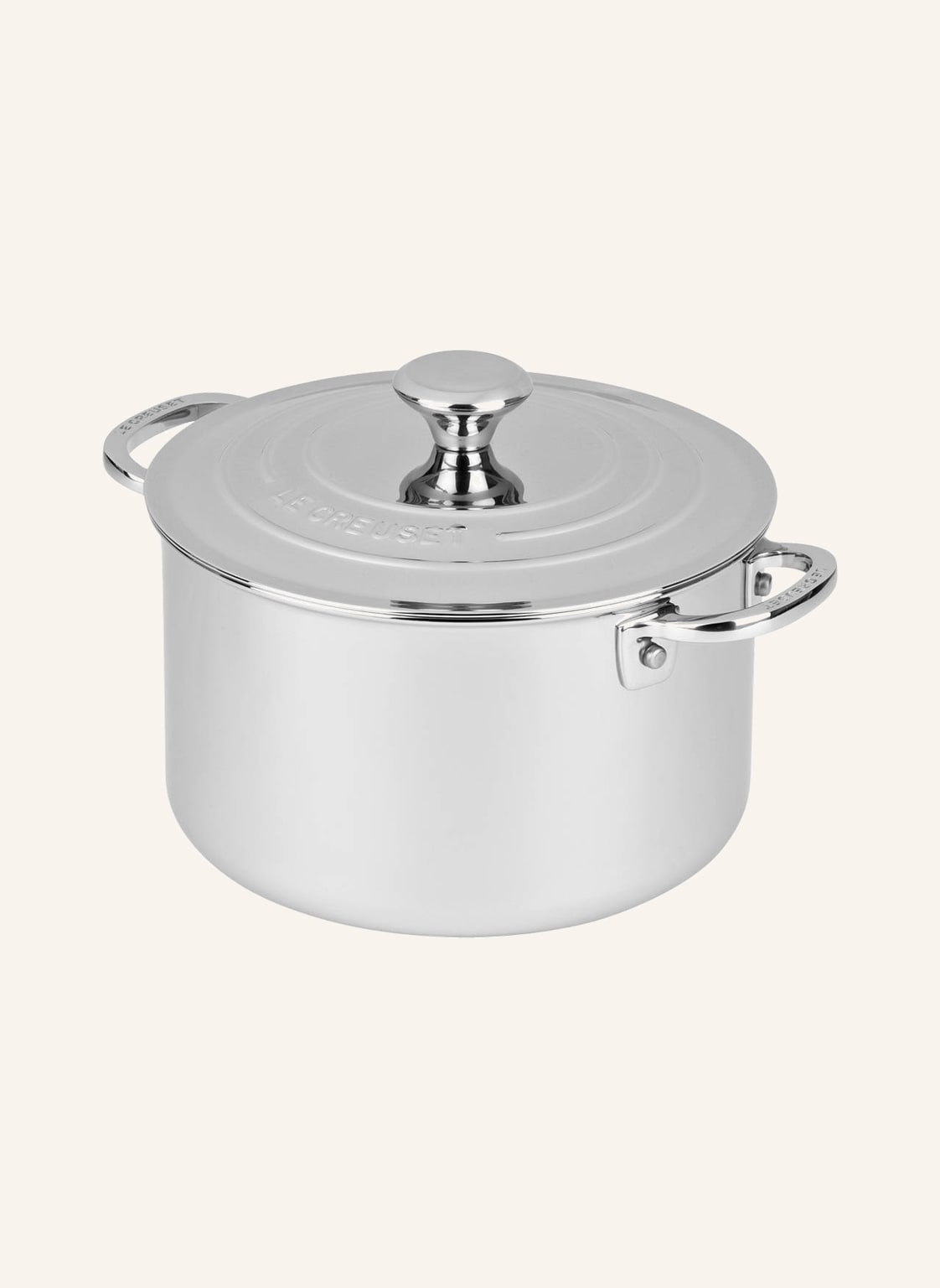 Le Creuset Fleischtopf 3-Ply Plus silber von Le Creuset