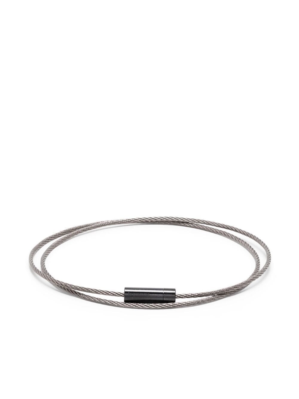 Le Gramme 11g brushed triple cable bracelet - Silver von Le Gramme