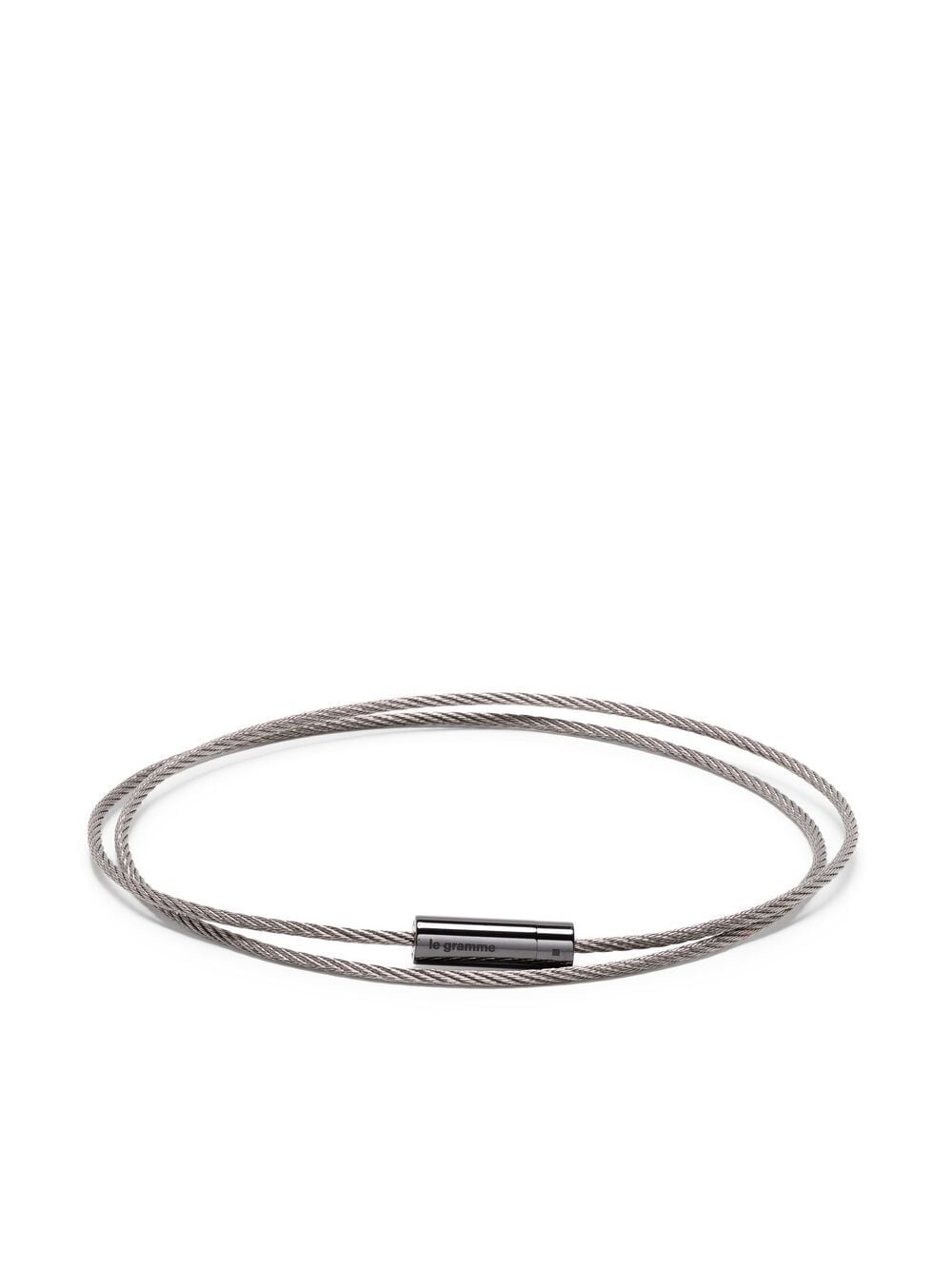 Le Gramme 11g polished triple cable bracelet - Silver von Le Gramme