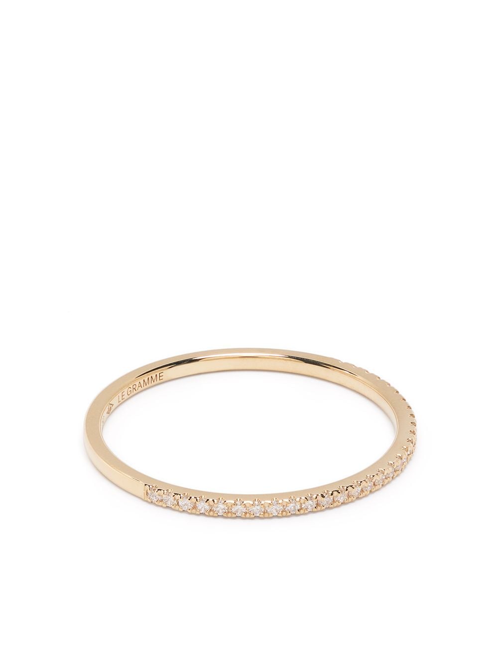 Le Gramme 18kt yellow gold 1g diamond half pavé ring von Le Gramme