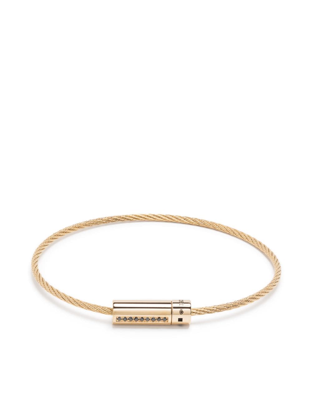 Le Gramme 18kt yellow gold Le 9g Cable diamond bracelet von Le Gramme