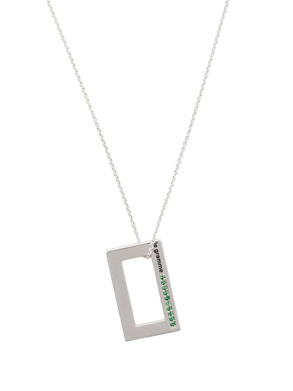 Le Gramme 3,4g tsavorite pendant necklace - Silver von Le Gramme