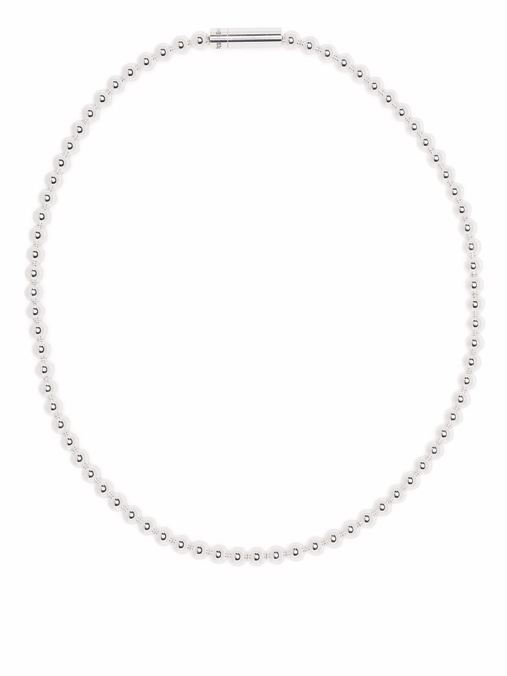 Le Gramme 51g polished beaded necklace - Silver von Le Gramme