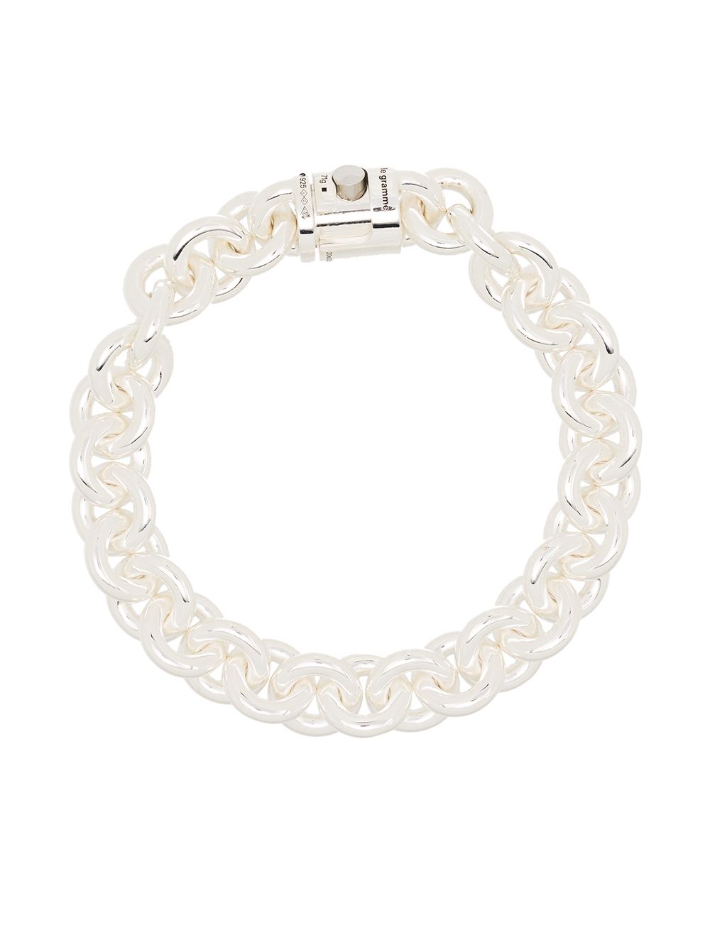 Le Gramme 65g Entrelacs chain bracelet - Silver von Le Gramme