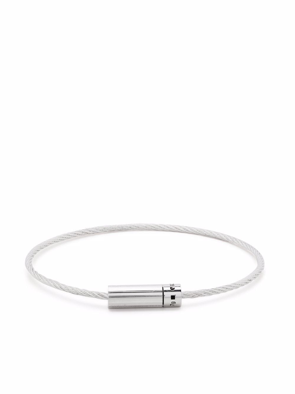 Le Gramme 7G engraved cable bracelet - Silver von Le Gramme