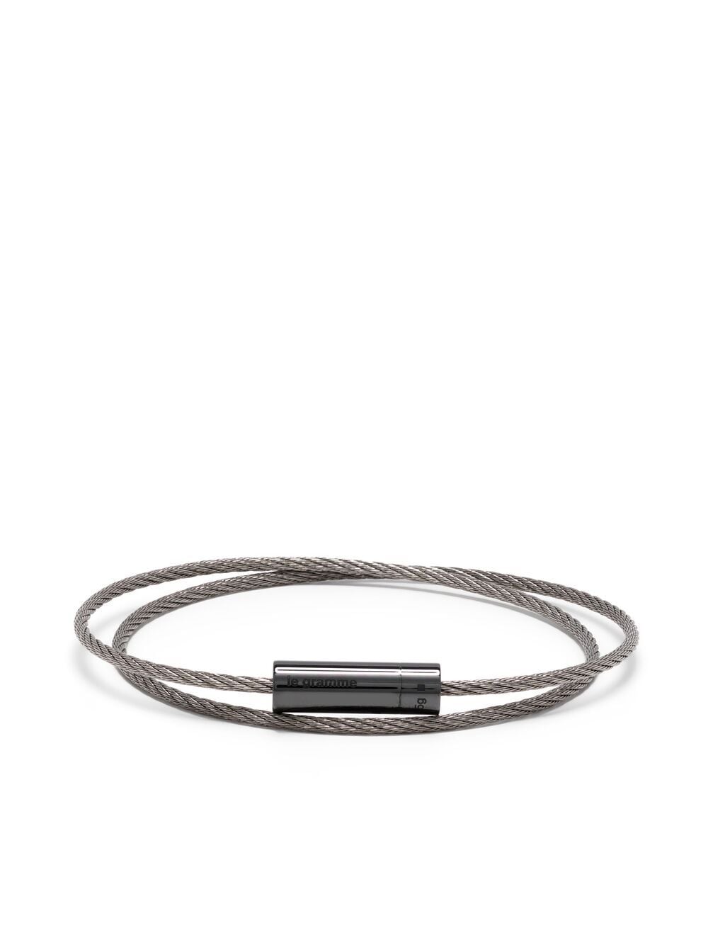 Le Gramme 7g polished double cable bracelet - Silver von Le Gramme