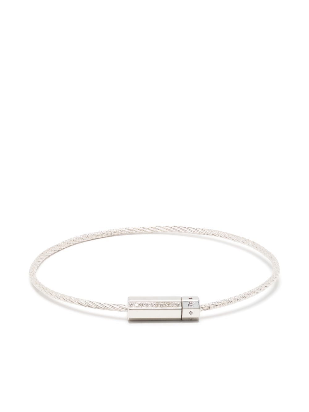 Le Gramme Cable Octogone diamond bracelet - Silver von Le Gramme