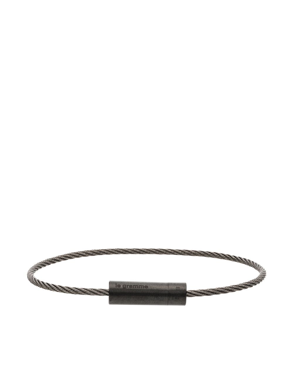 Le Gramme Le 5g brushed ceramic cable bracelet - Black von Le Gramme