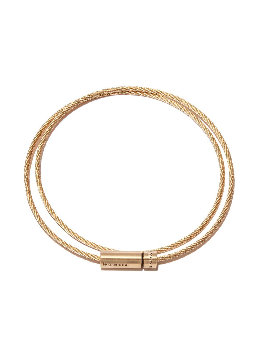 Le Gramme Le Câble double bracelet - Gold von Le Gramme