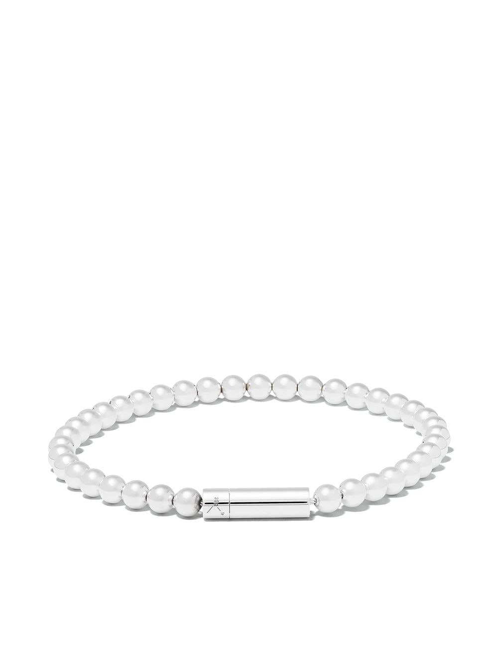 Le Gramme Le 25 beaded bracelet - Silver von Le Gramme