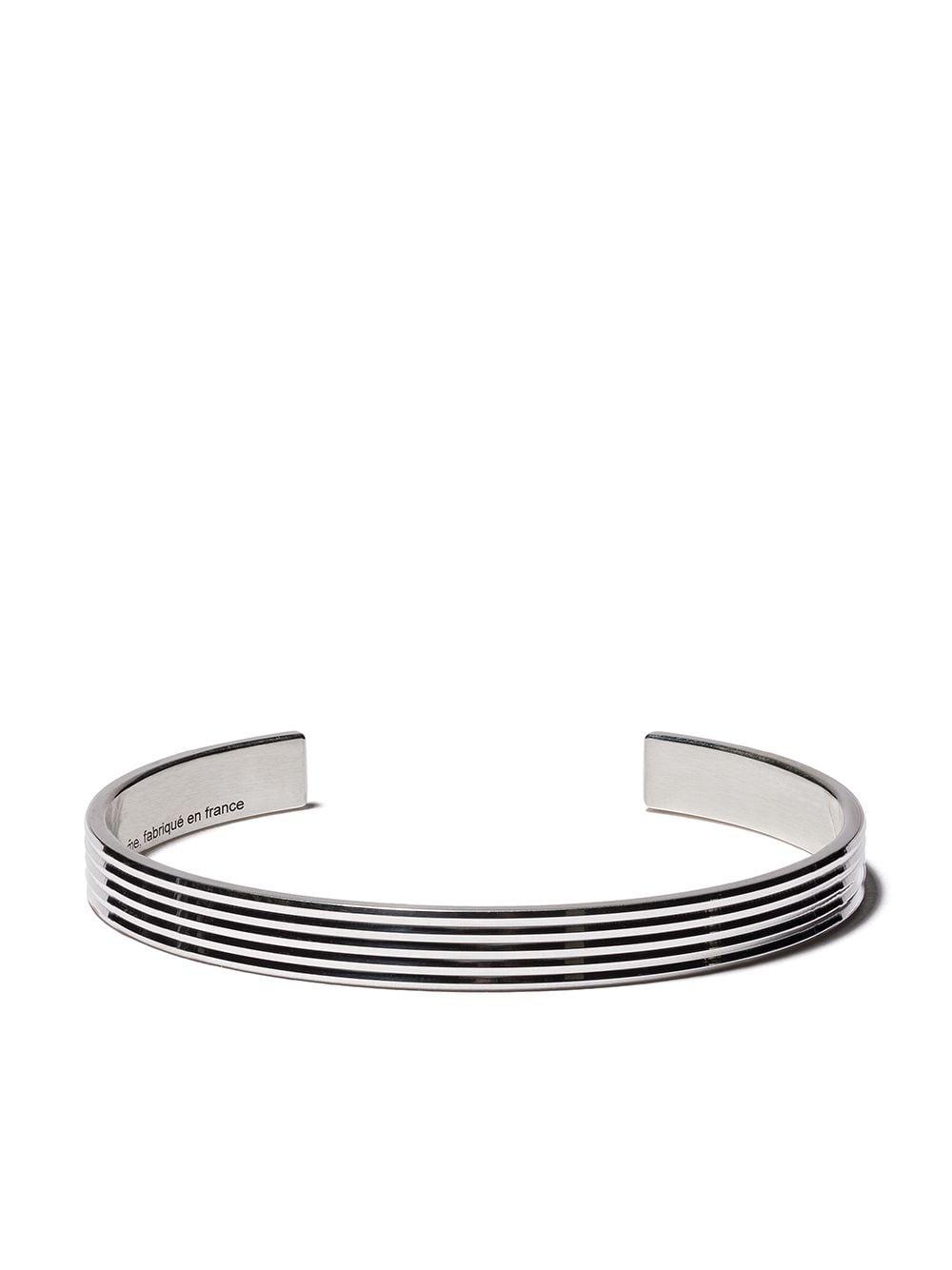 Le Gramme enamelled cuff bracelet - Silver von Le Gramme
