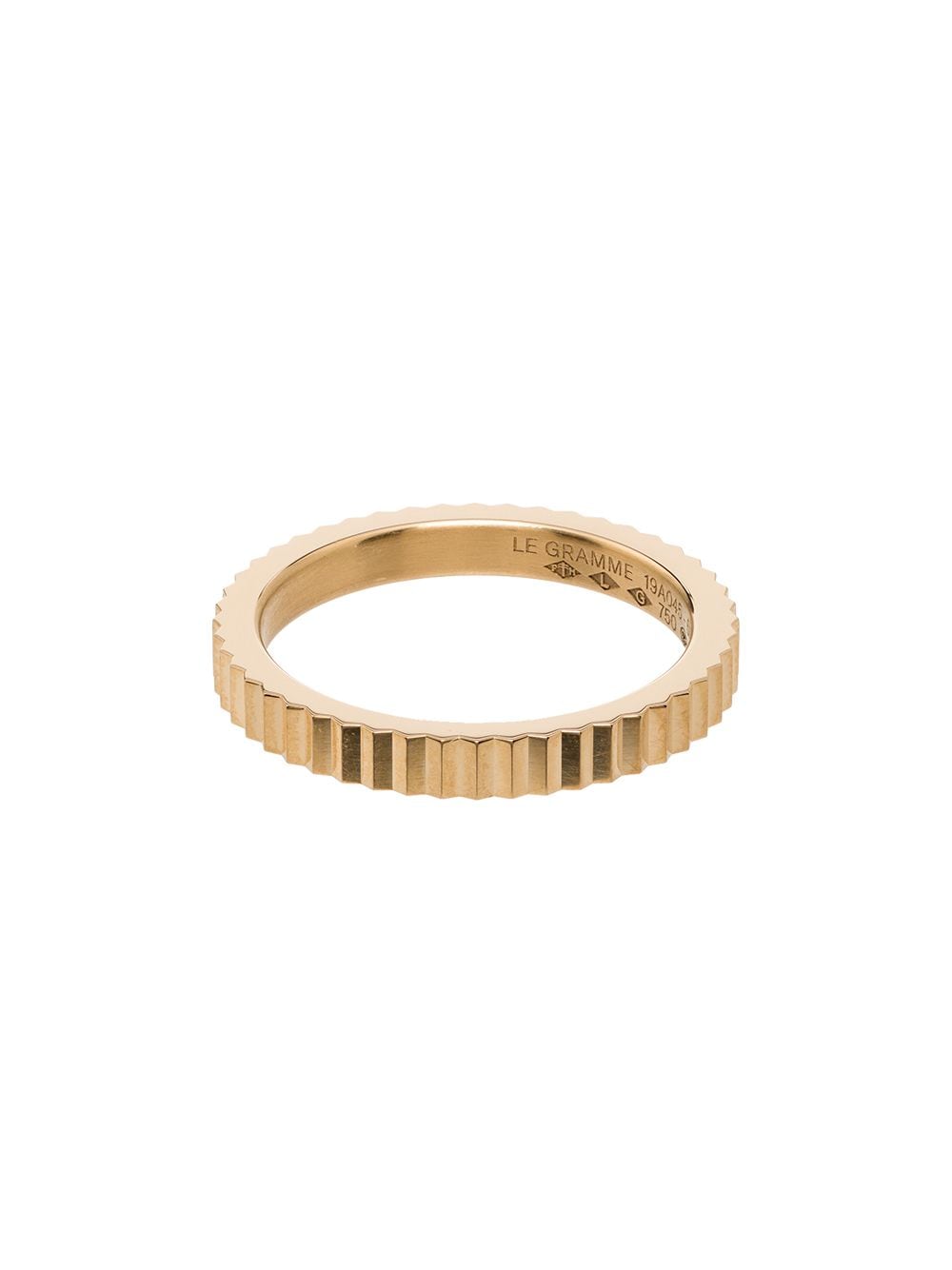 Le Gramme 18kt yellow gold single Guilloche ring von Le Gramme