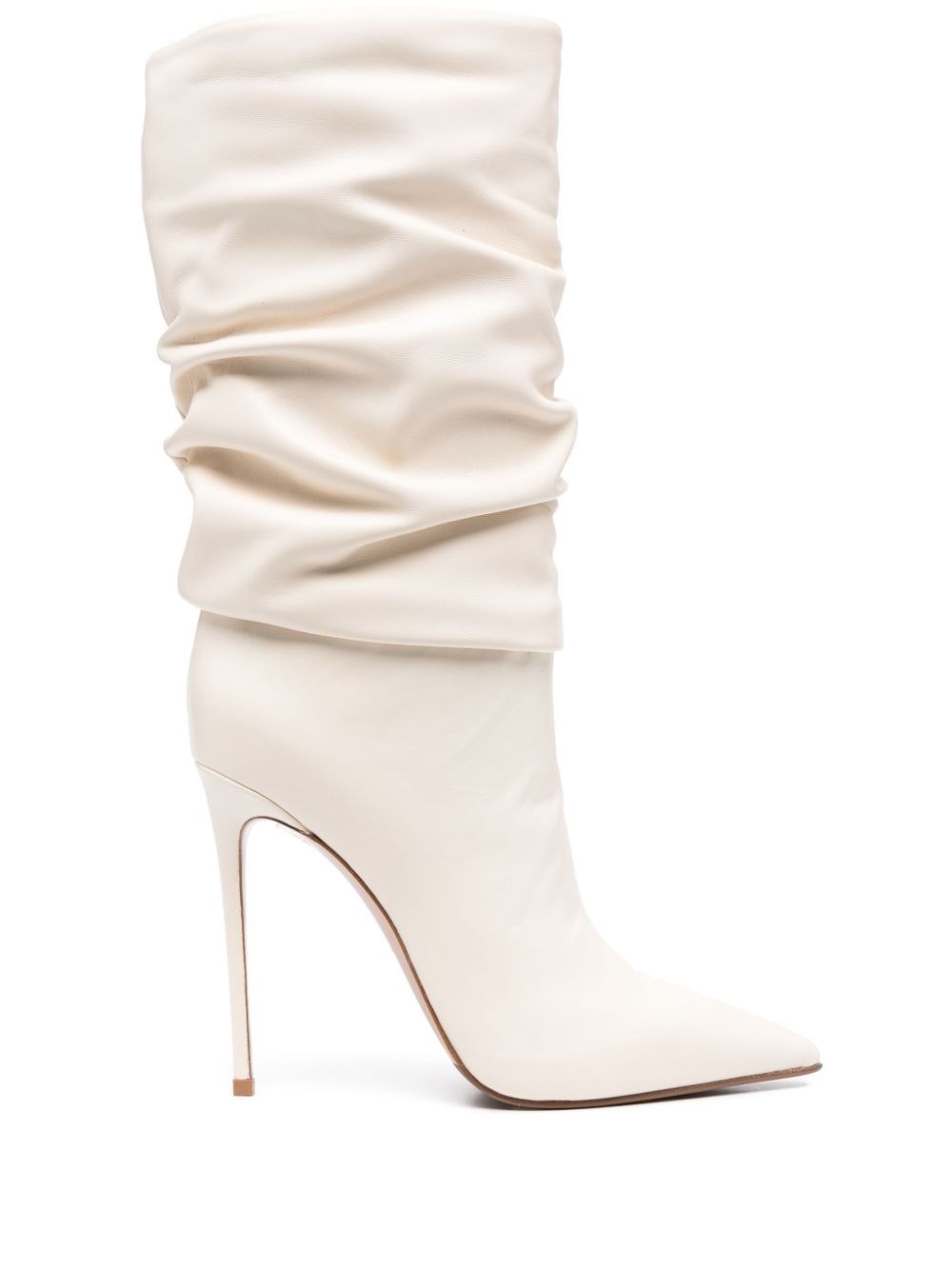 Le Silla 120mm ruched leather boots - White von Le Silla