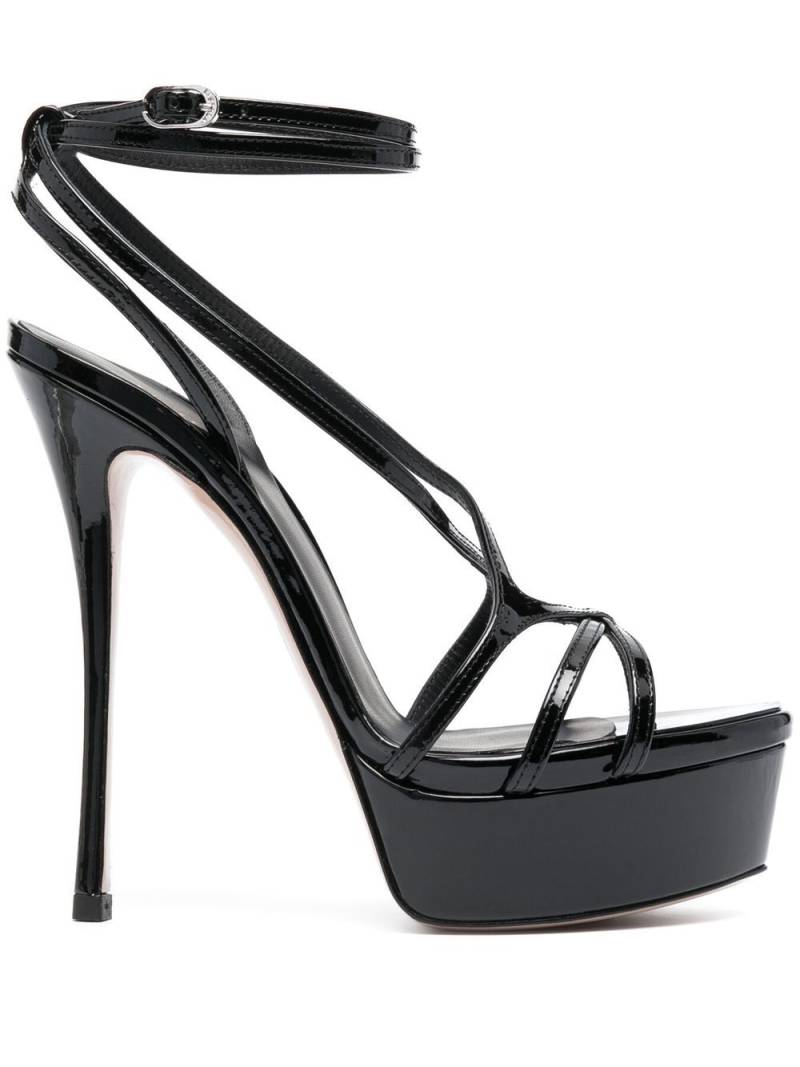 Le Silla 150mm Belen patent leather sandals - Black von Le Silla